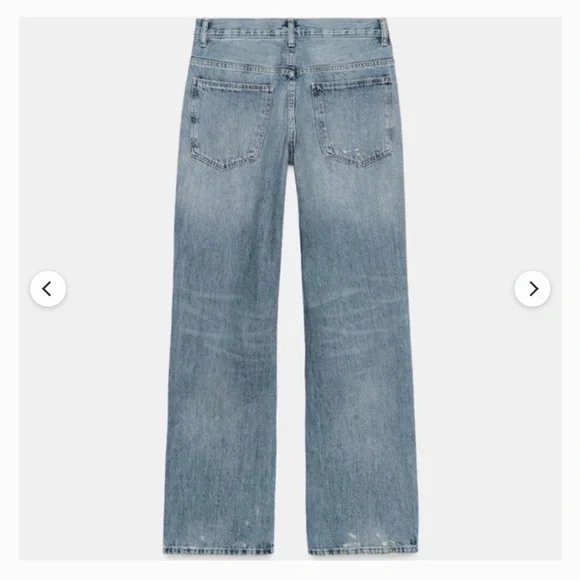 Zara NWT ripped wide leg rhinestone sequin jeans 6688/211 - Picture 6 of 9